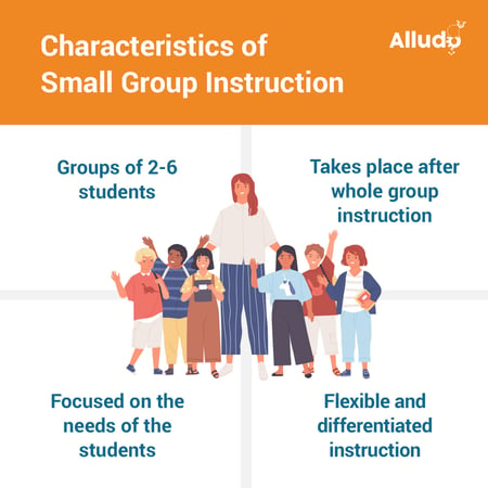 small groups of students