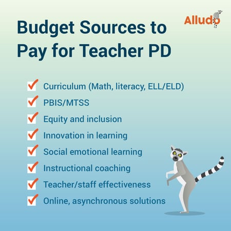 budget sources for teacher PD