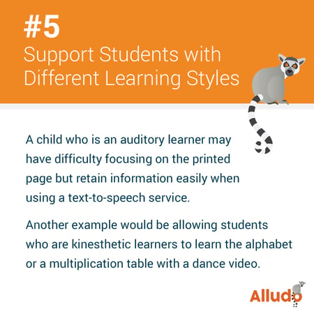 #5 support students with different learning styles