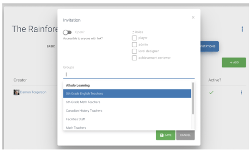 Automatic Group Assignment via Game Invitations