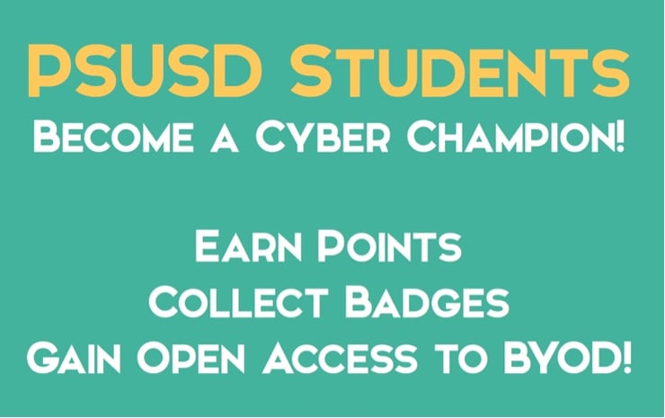 PSUSD Students Become a Cyber Champion